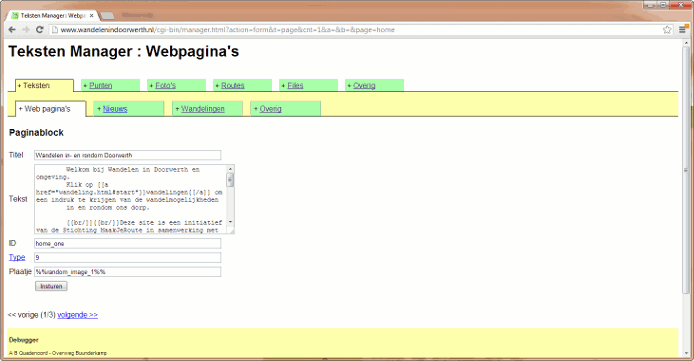 Content management systeem basis website Content management systeem basis website