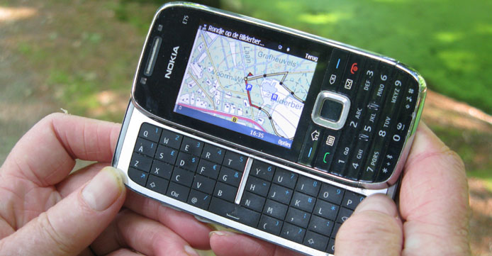 Wandelen met de mobiele telefoon